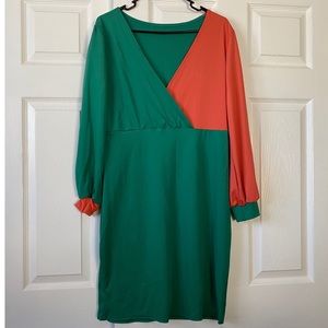 Green & Orange Dress